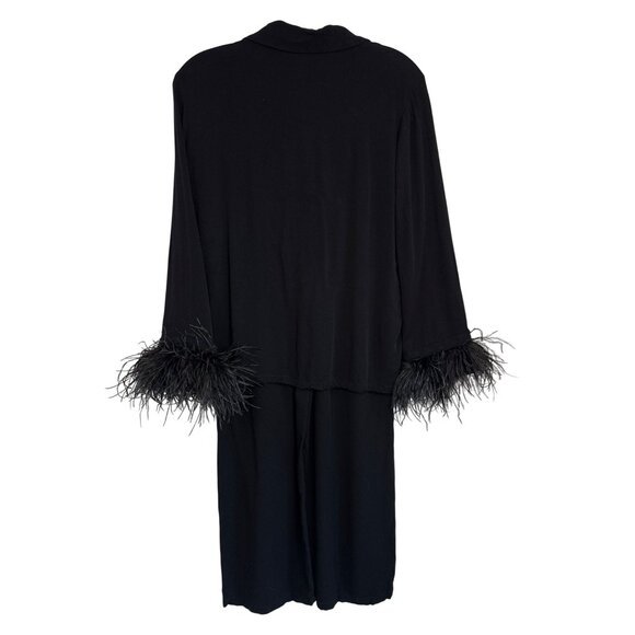 Sleeper Party Pajama Set Bows And Feathers in Black Small New Womens Pants Top - Picture 8 of 17